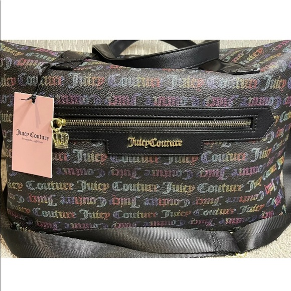 NWT Juicy Couture Weekender Overnight Bag Black - Picture 3 of 8